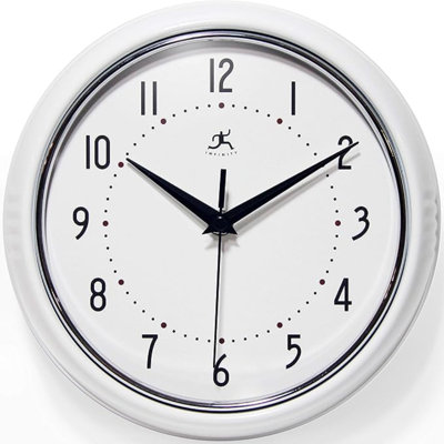 Infinity Instruments LTD. Rétro horloge murale de cuisine Mid Century