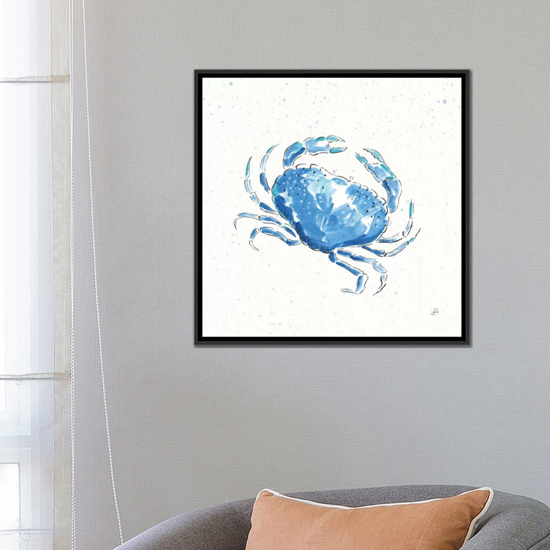 « maritime x », impression sur toile, H 37 po x l 37 po x P 1,5 po, Toile avec cadre noir, Pas de tapis