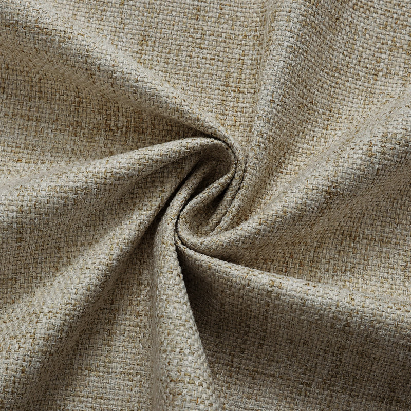 Ensemble de 2 panneaux de rideaux occultant en toile de jute 100% Leming, L 52 po x L 96 po, Avoine