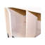 Maison de chat brun, 46,38 po x 21,77 po, 26,1 po, 76,4 lb, avec tapis à griffes, style moderne pour l'intérieur, panneau de particules + bois