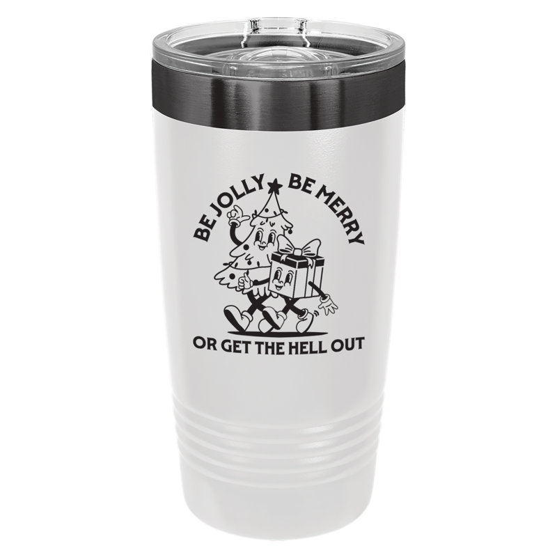Be Jolly Be Merry 20 oz Gobelet de voyage en acier inoxydable isolé sous vide