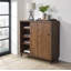 Armoire de rangement à chaussures DeJean avec portes coulissantes et tablettes réglables