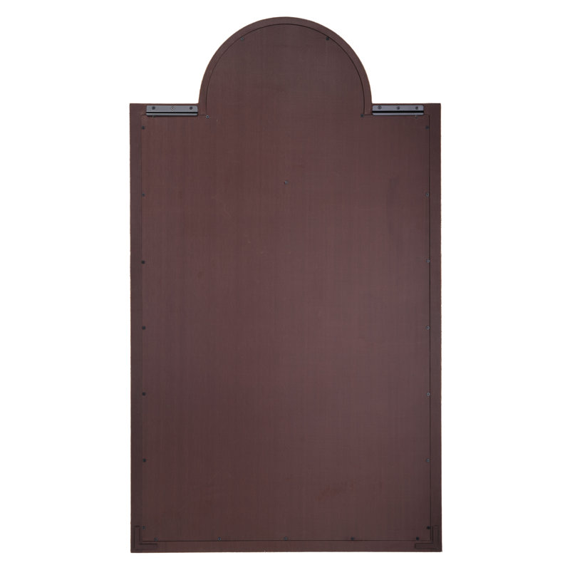 Keystone Rectangle Leather Framed Wall Mirror, Saddle