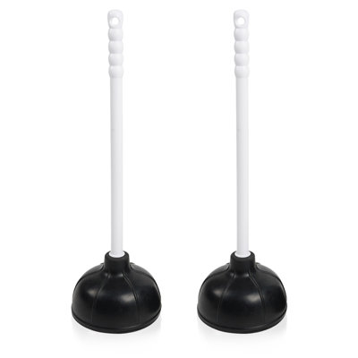 Paquet de 2 poussoirs de toilette Koomade, pompe de vidange à poignée ergonomique en plastique pour lavabo et toilette