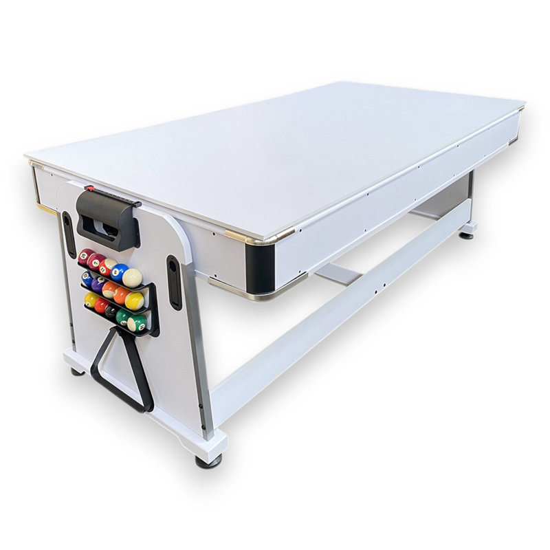 7 ft Multi Games Billiards  Air Hockey + Table Tennis + Table Top – Mattew, Blue/White