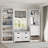 Closet System with Drawers, Mirrors and Hanging Rods-852815918