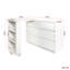 Bureau d'ordinateur en forme de L avec tiroirs, bureau de coin moderne avec armoire de rangement réversible, bureau d'écriture pour bureau à domicile