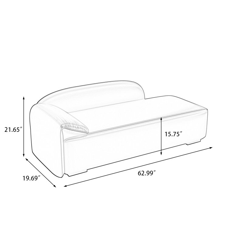 Banc avec revêtement, Brun