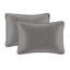 Couvre-lit réversible gris foncé - Superbe bourre en coton prélavé pour un confort durable