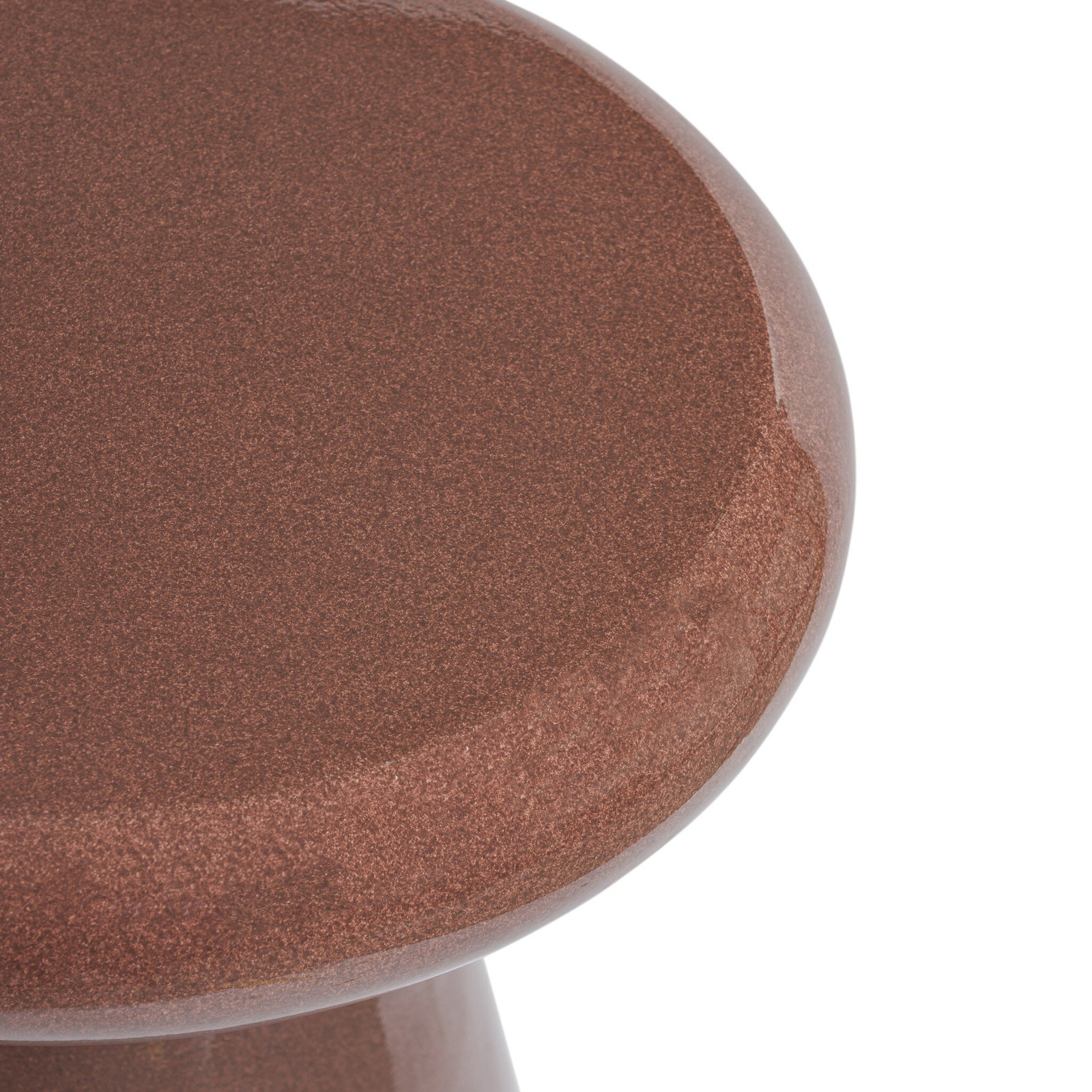 15" End Table, Smooth Red Concrete