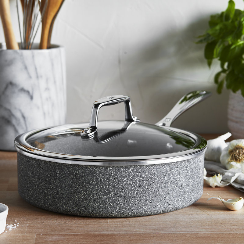 ZWILLING Vitale 3-qt Gray Aluminum Nonstick Saute Pan with Lid