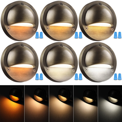Led Low Voltage Deck Light, 1800k/2700k/3000k/4000k/5000k Selectable, Landscape Fence Light, Bronze