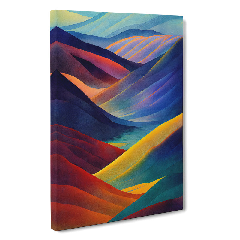 Mountain Landscape Painting No.3 - Wrapped Canvas, 50cm H x 35cm W x 3cm D