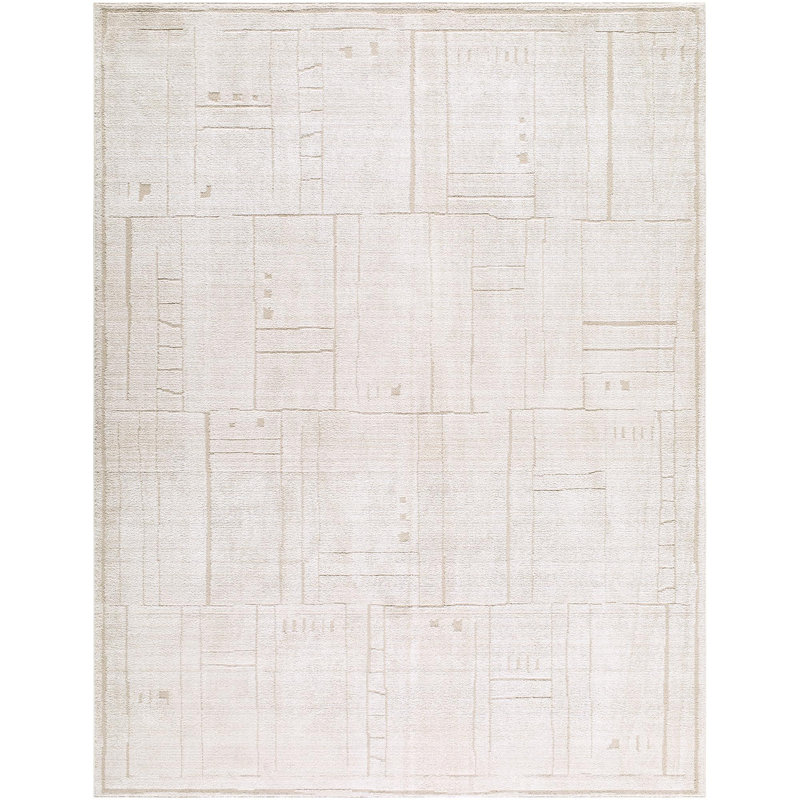 ELLE Decor X Livabliss Alma Machine Woven Rug, Rectangle 7'10" x 10'2", Cream