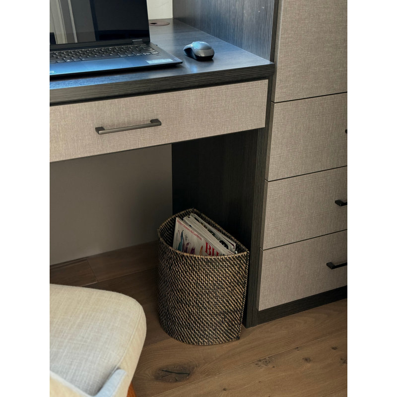 Cresthaven Wicker Open Waste Basket - 12 Gallons