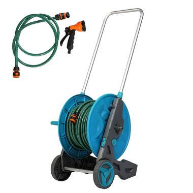 Gardena Classic Wall-Fixed Hose Reel With Hose Guide - 60 Meters