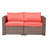 Gerdt 59.2'' Wide Wicker Loveseat with Cushions-670708067