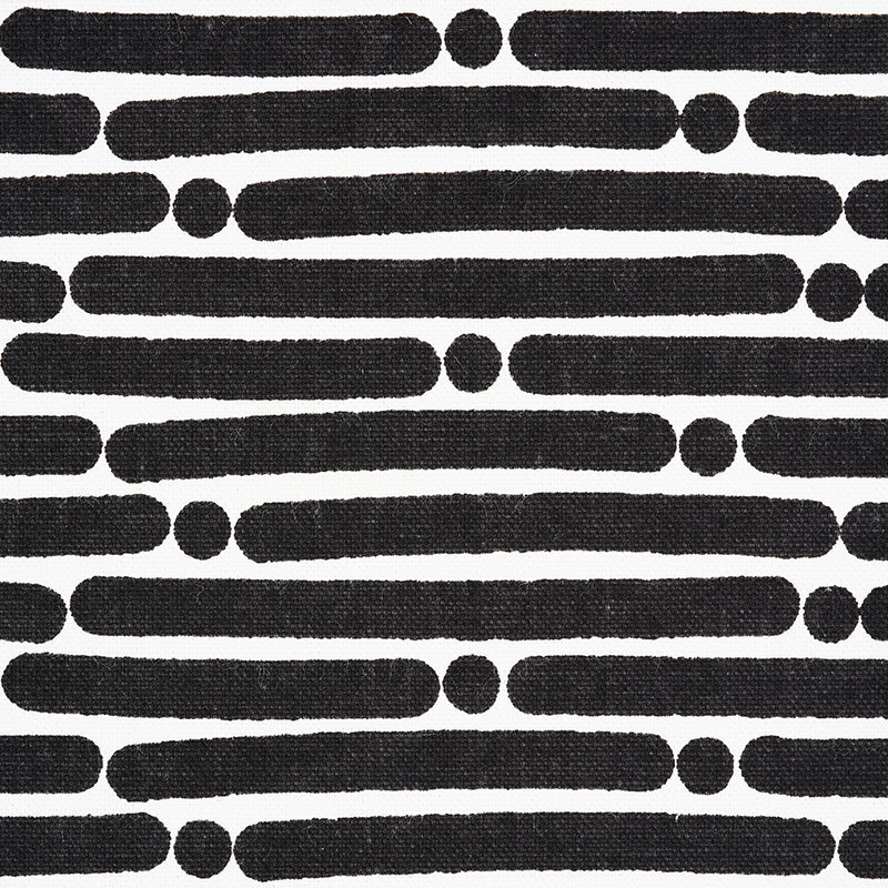 Dot Dash Fabric, Black
