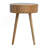 Nordic Circular Shaped Bedside, 1-Drawer, Oak-581666234
