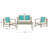 Nidhi Eucalyptus 4 - Person Patio Conversation Set with Cushions-1233942240