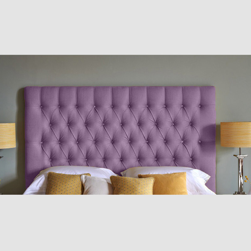 Carter-Blue Upholstered Headboard, Purple, Small Double (4')