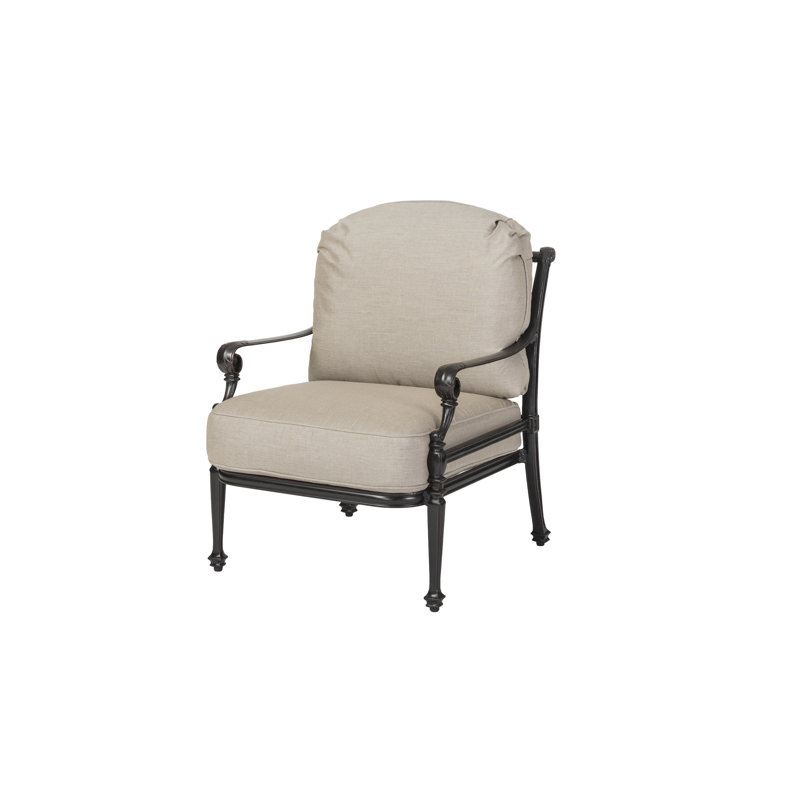Grand Terrace Cushion Lounge Chair, Cast Ash Sunbrella® Plainweave, Desert Bronze