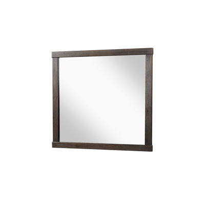 Miroir carré en chêne noueux
