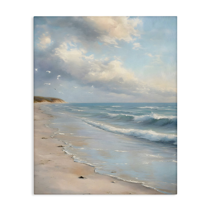 «Where Seagulls Fly Beach View», toile par Franklyn Gregory, H 40 po x l 30 po