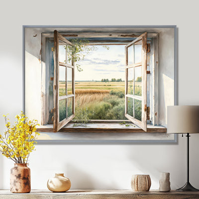 Window To Landscape Views IV - Farm Landscape Wall Art