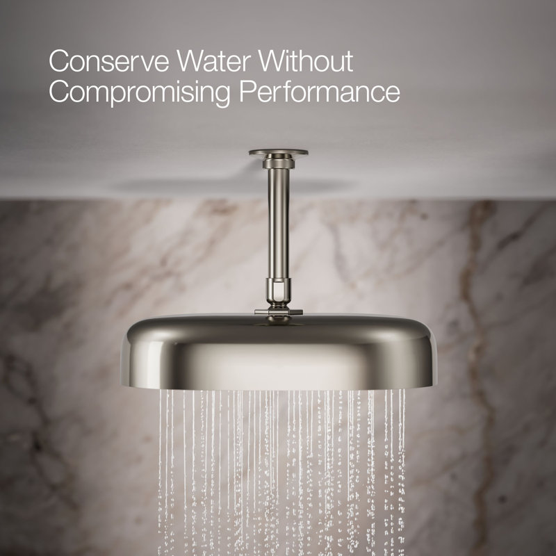 Statement™ 2.5 GPM Oval 12 in. Rainhead with Katalyst Air-Induction Technology, Vibrant Polished Nickel