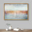 «Minimal Landscape Pastel Teal Orange Abstract Landscape Minimalist Decor Contemporary», reproduction d'art encadrée sur toile-91481685-91481684