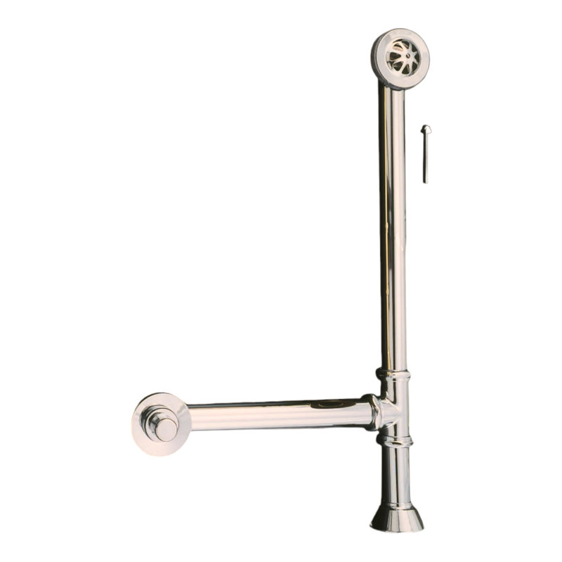 Drain de baignoire Turn and Lift P0007BE de Strom Living, Nickel poli
