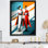 Midcentry Woman Insta Pose - Art mural mode