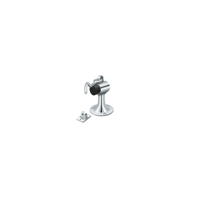 Door Stop, Polished Chrome