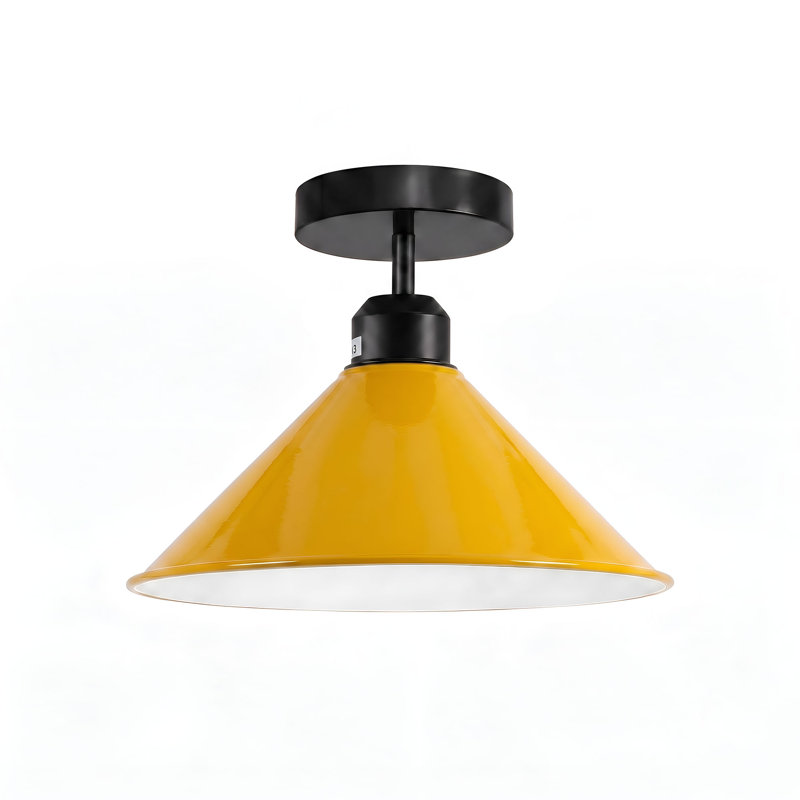 Bustos Semi Flush Mount, Yellow