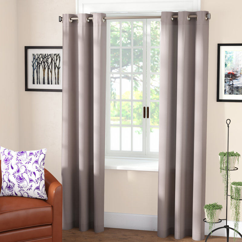 Panneau de rideau à oeillets à économie d'énergie thermique - Basics by Wayfair ™, Vert sauge, l 54" x L 84"