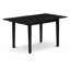 5 Piece Modern Dining Table Set Includes a Rectangle Wooden Table with Butterfly Leaf and 4 Linen Fabric Dining Room Chairs, Oak-1893868039-1969990557