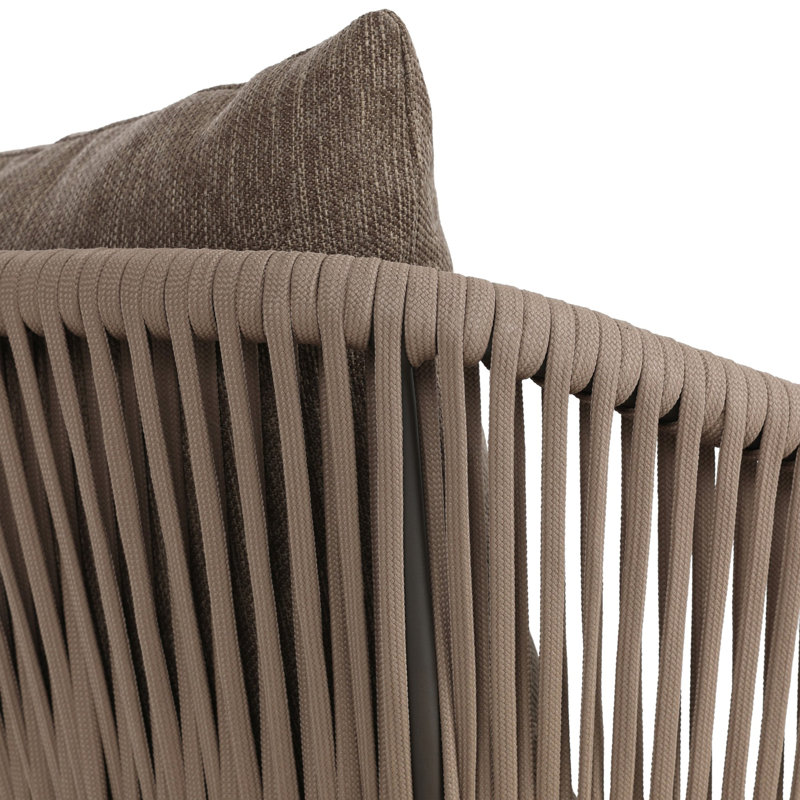 Porto Outdoor Armchair, Ellor Brown Cushion/Bronze Frame, Olefin