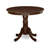 5 Piece Dining Set for 4 Includes a Round Kitchen Table with Pedestal and 4 Faux Leather Dining Room Chairs, Mahogany-855868055-855868053-855868059