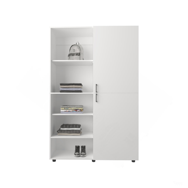 Armoire Tunica, chambre, blanc, Blanc