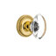 Rope Rosette with Oval Clear Crystal Door Knob