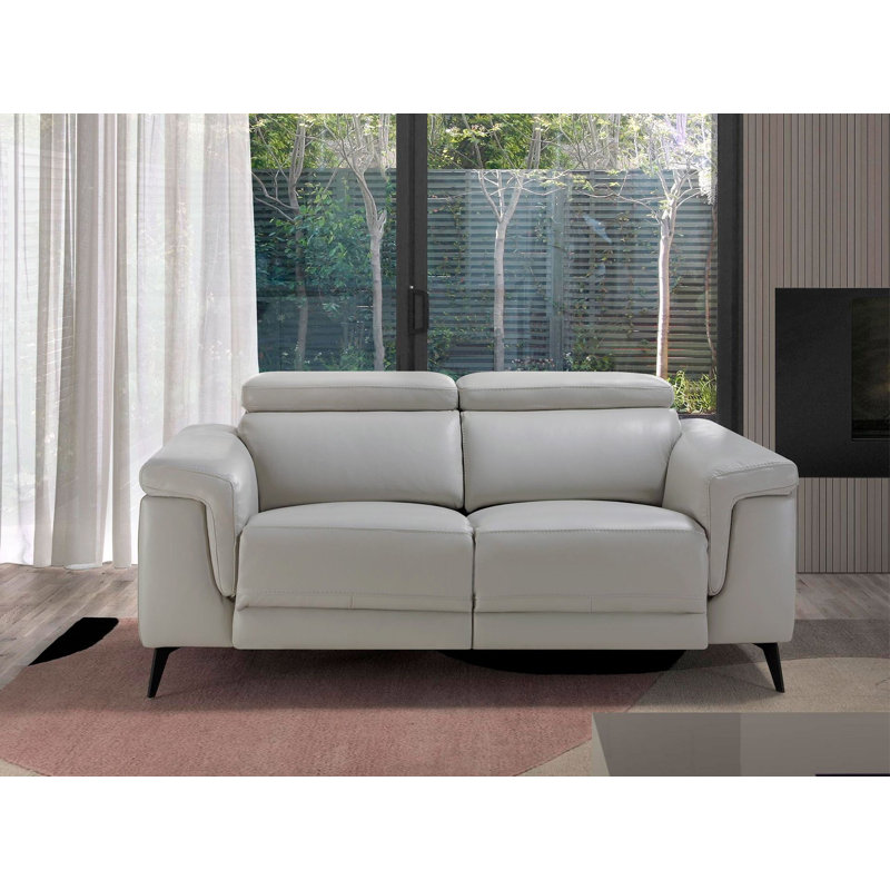 seater leather relax sofa, 103cm H x 170cm W x 99cm D, 2, Grey