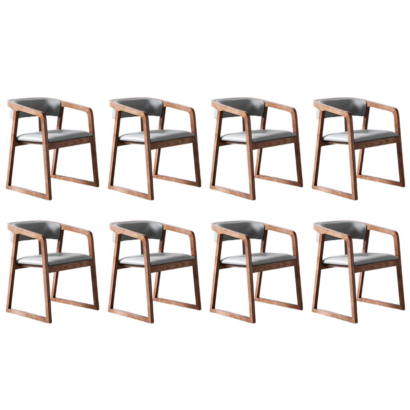 Chaises avec accoudoirs de haute qualité en éponge brun gris