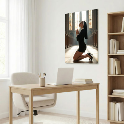 «Nun Prayer», reproduction d'art sur toile, ensemble de 1