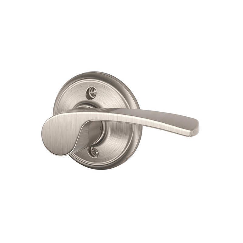 Merano Lever Non-Turning Lock, Satin Nickel, Right Hand