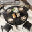 43 Inch Round Dining Table For 4, Kitchen Tables Circle Dinner Table With Metal Pedestal Base & Storage Shelf, Industrial Dining Room Table, Space Saving Wooden Table For Small Kitchen, Living Room, Black-1105491199-1105491193