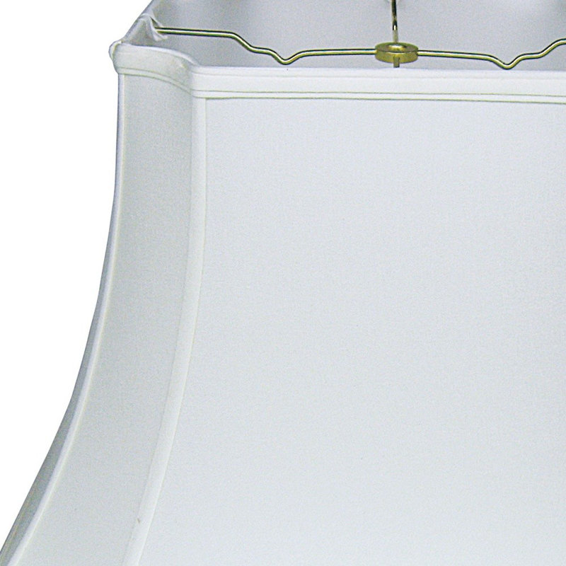 Inverted Rectangle Shantung Lampshade, Snow