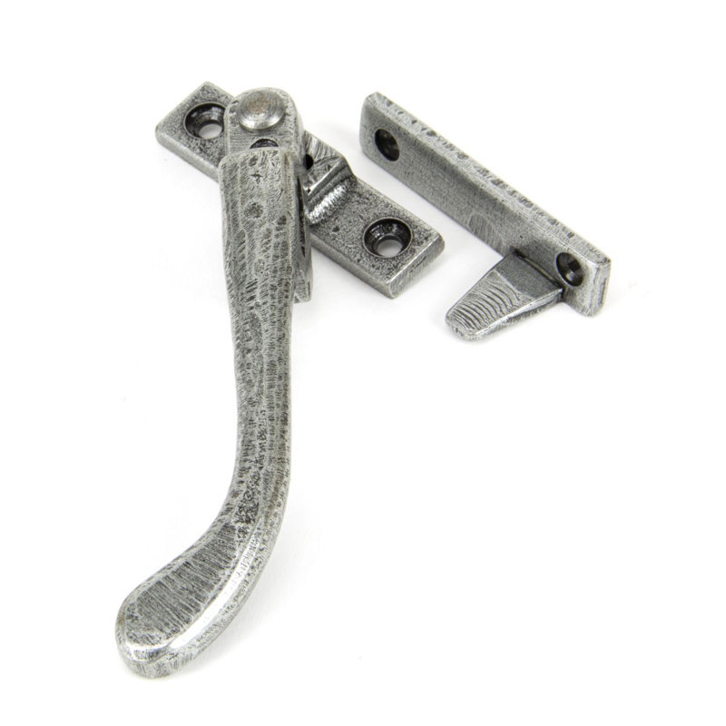 Night-Vent Locking Peardrop Fastener - LH, Pewter