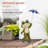 27"H Smiling Frog with Purple Umbrella Statue