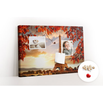 Wall Mounted bulletin board print home decor notice boards for office corkboard Eiffel tower
